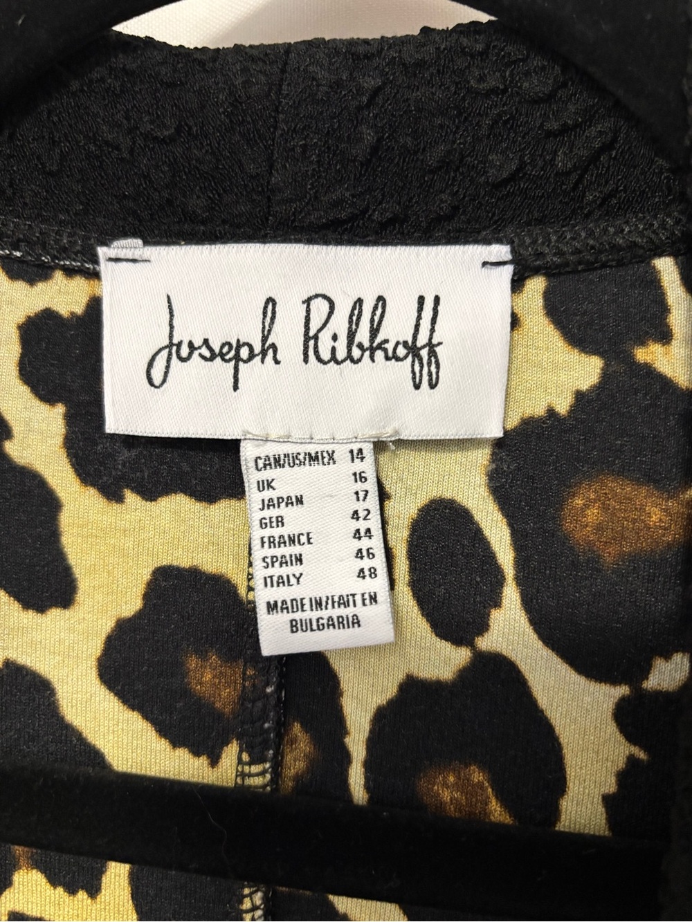 Joseph Ribkoff Textured Stretch Fabric Open Front Jacket. Size 14. - Picture 3 of 5